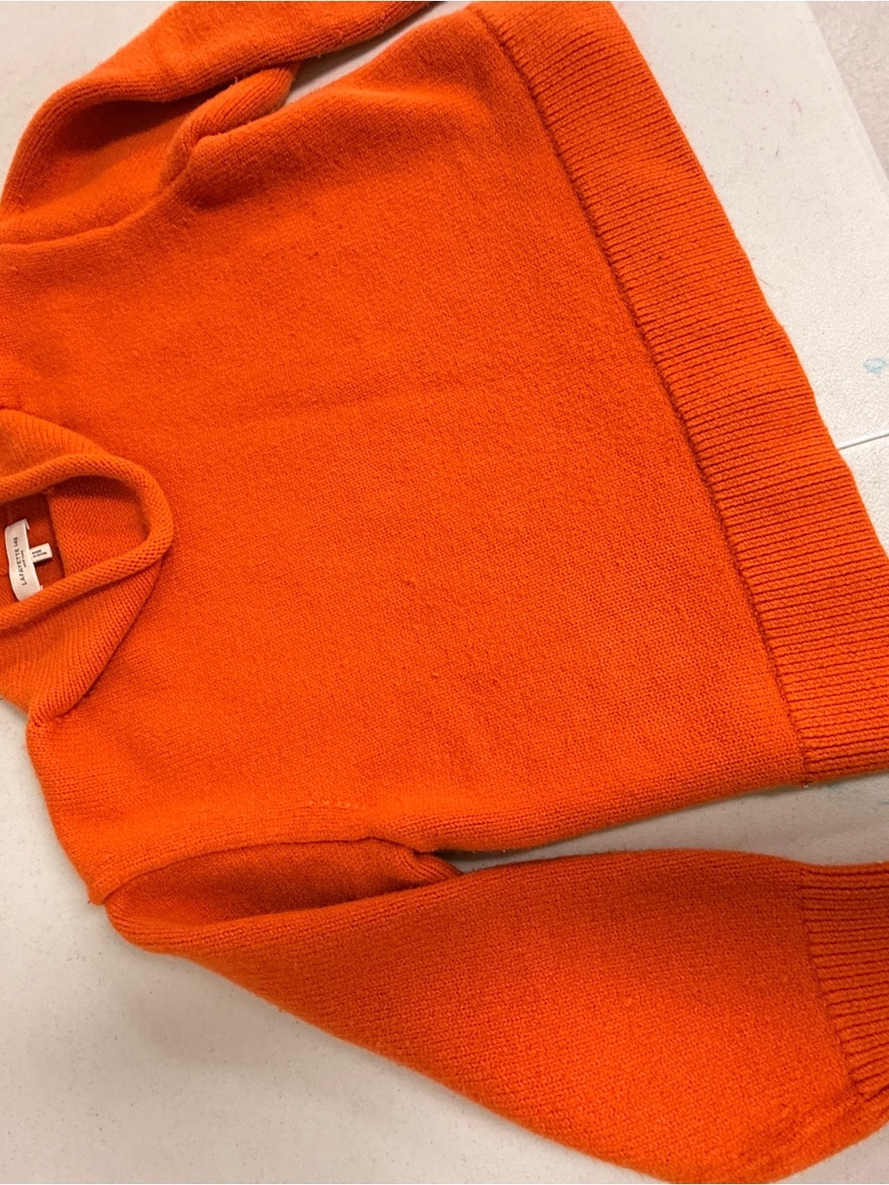 Lafayette 148 NEW YORK luxury knit sweater, 🍊🍑 small/medium perfect pumpkin 🎃
